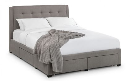 Fullerton Fabric 4 Drawer Kingsize Bed 5ft - Grey