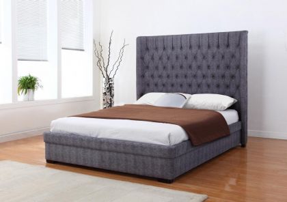 Genesis Fabric Linen King Size Bed - 5ft