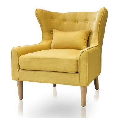 Harper Fabric Chair - Gold