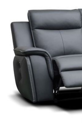 Infiniti Leather 2 Seater Recliner Sofa 2RR - Dark Grey