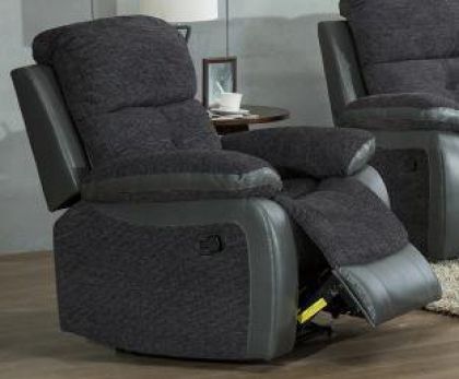Kinsale Fabric 1 Seater Recliner Sofa - Grey