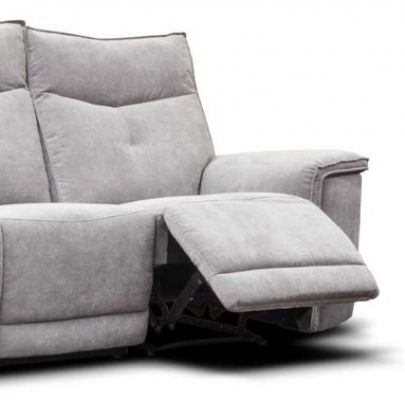 Marconi Fabric 2 Seater Recliner Sofa 2RR - Mist Grey