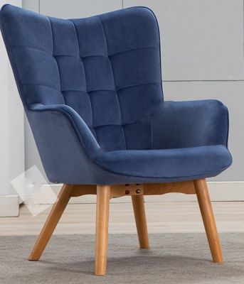 Kayla Fabric Chair - Blue