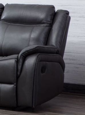 Ohio Leather 1 Seater Recliner Sofa - Grey