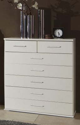 Chess Osaka 5+2 Chest Of Drawers - White