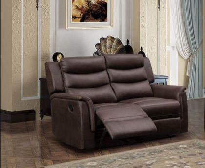 Oscar Fabric 2 Seater Sofa - Brown