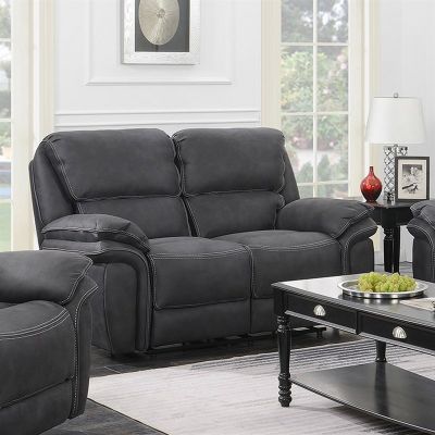 Preston Fabric 2 Seater Recliner Sofa - Slate                                   