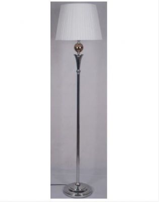 Q Floor Lamp Chrome Base with Gold Ball