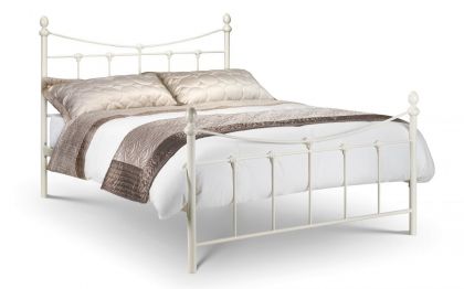 Rebecca Double Bed 4ft 6in - Stone White