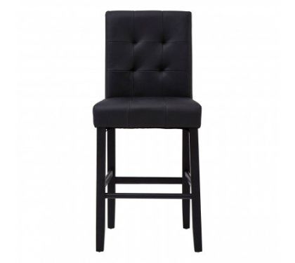 Regents Park Stitched Back Bar Chair - Black