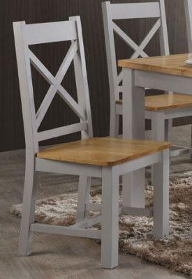 Rochester Dining Chair - Grey & Oak