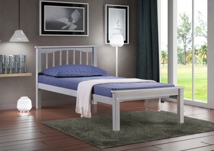 Sandra Double Bed 4ft 6in - Light Grey