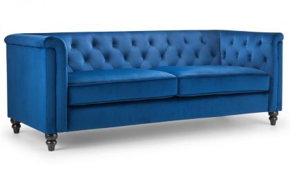 Sandringham 3 Seater Sofa - Blue Velvet