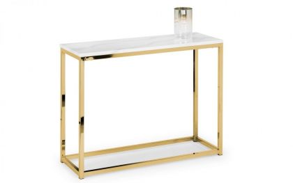 Scala Marble Top Console Table - Gold