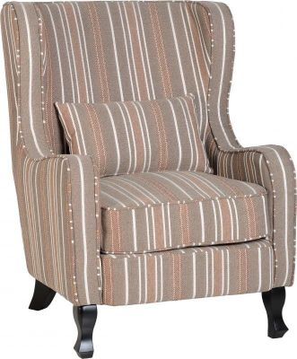 Sherborne Fabric Fireside Chair - Beige Stripe