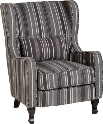 Sherborne Fabric Fireside Chair - Grey Stripe