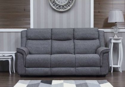 Spencer Fabric 3 Seater Sofa - Grey