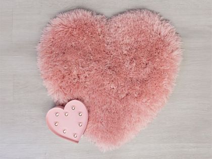 Sumptuous Heart Rug - Pink
