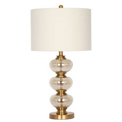 Alm Table Lamp - Cream and Gold Metal