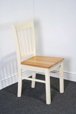 Thames Dining Chair - Cream & Oak