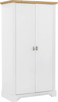 Toledo 2 Door Wardrobe - White/Oak