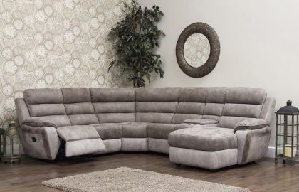 Urban Recliner Corner Sofa Chaise - Grey / Charcoal