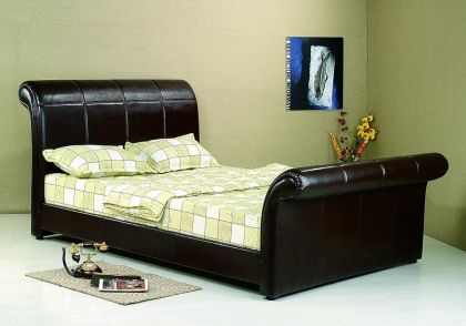 Vermont Leather Double Bed - 4'6ft