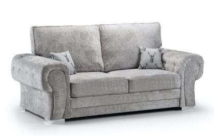 Verona Fabric Suite 3+2 - Light Grey BOX BACK