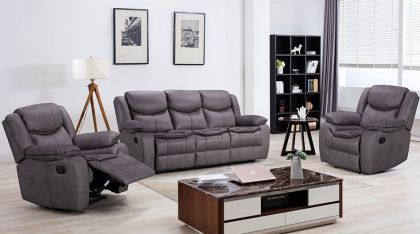 Vienna Fabric Recliner Suite 3F+1R+1R
