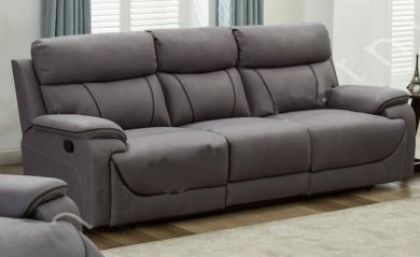 Violet Fabric 3 Seater Sofa - Light Grey STORM