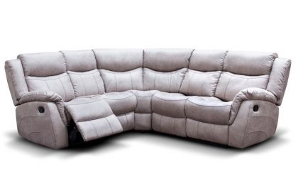 Walton Fabric Corner Recliner Sofa 2c2 - Light Grey