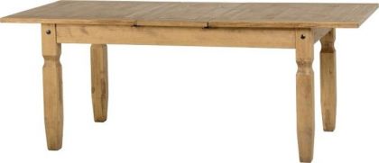 Corona Extending Dining Table - Distressed Waxed Pine