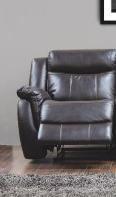Walton Fabric 1 Seater Recliner Sofa - Dark Brown