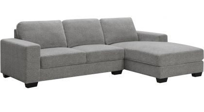Whitby Fabric Corner Sofa - Light Grey