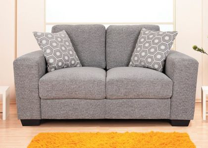 Whitby Fabric 2 Seater Sofa - Light Grey