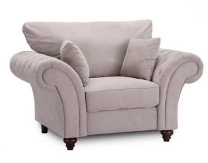 Windsor Fabric 1 Seater Sofa - Stone