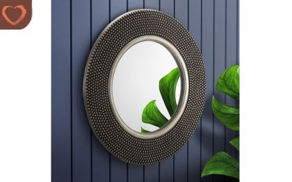 Adagio Round Studded Wall Mirror