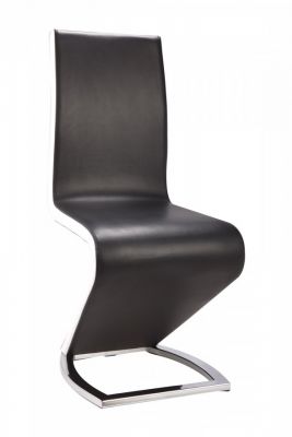 Aldridge Dining Chair Black with White PU Sides (Sold in 2s)