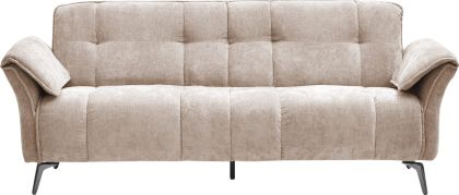 Amalfi Fabric 3 Seater Sofa - Champagne