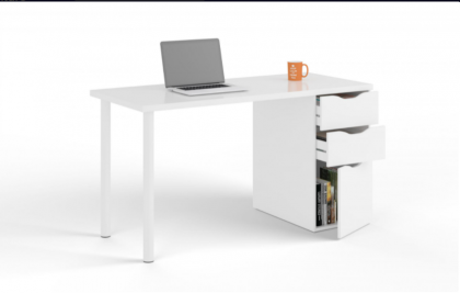 Arctic Computer Desk Reversible - White