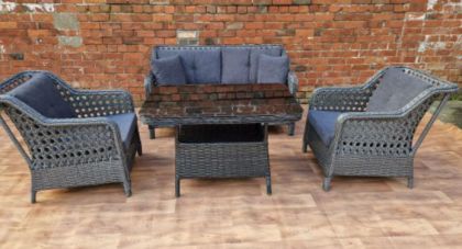 Ascot Rattan Garden Set 2+1+1+coffee table