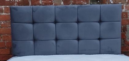 Ballygalley Fabric Single 3ft Cube Headboard 24" - Dark Grey