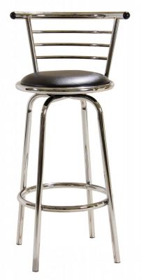 Bar Stool Chrome Swivel Wide Back BM-020P (Sold in 2s)