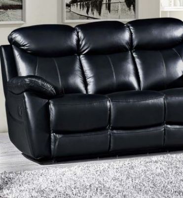 Bradshaw Leather Corner Suite - Black