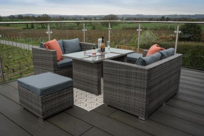 Casa Grey Sofa Garden Dining Set – 6 Seat