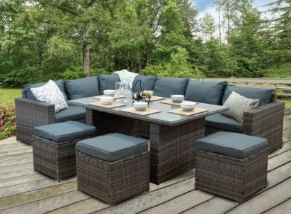 Casa Grey Sofa Garden Corner Dining Set