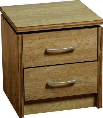 Charles 2 Drawer Bedside Chest - Oak