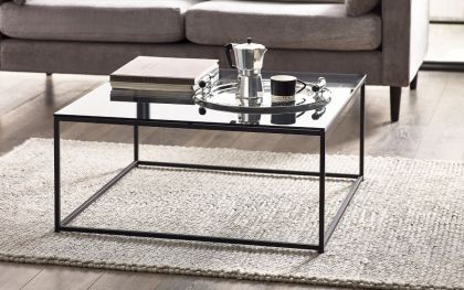 Chicago Square Coffee Table - Smoked Glass
