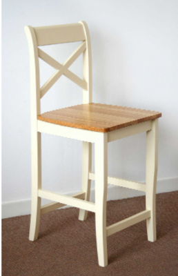 Clermont Bar Stool -  Cream & Oak