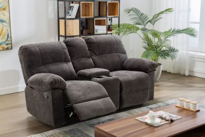 Corby 2 Seater Recliner  with Console - Charcoal